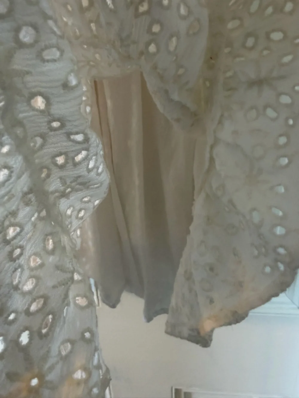 Surf Gypsy Ivory Crochet Mini Dress Size Medium - Picture 7 of 9